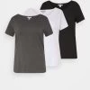 3Er Pack- T-Shirt Basic - White/Black/Dark Grey -Anna Field Winkel 0ab9a6d52d77493b9cf3d49f2761a8eb