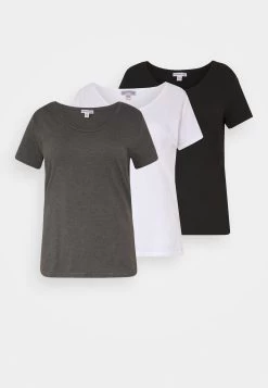 3Er Pack- T-Shirt Basic - White/Black/Dark Grey